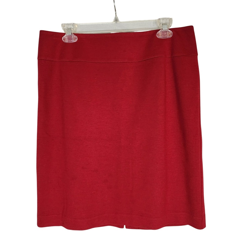 TALBOTS Size 12 Vintage Wool Blend Red Classic Mini Pencil Skirt Office Career